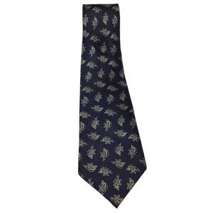 Cattani Of Italy Blue Paisley Print Necktie